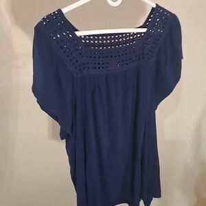 St-john-s-bay Women's Navy and Blue Blouse